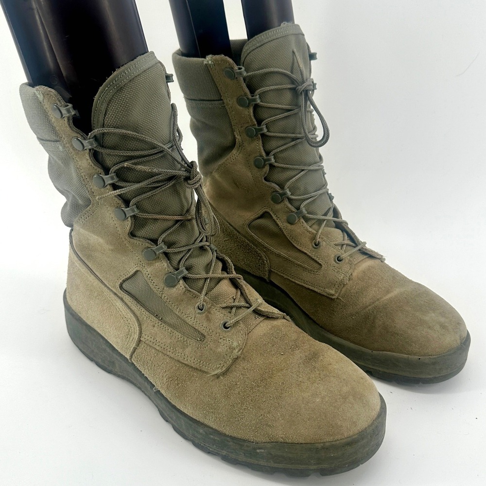 Wellco Air Force TW Boots Mens 11.5 R Sage Green Suede Tactical Vibram USA 2008